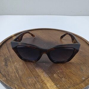 Quay By The Way Sunglasses Womens 54-23-145 Brown Tortoise Gray Cat Eye